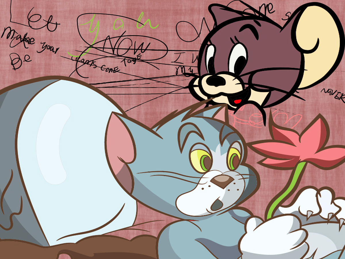猫祝鼠寿的故事插画